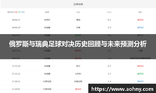 俄罗斯与瑞典足球对决历史回顾与未来预测分析