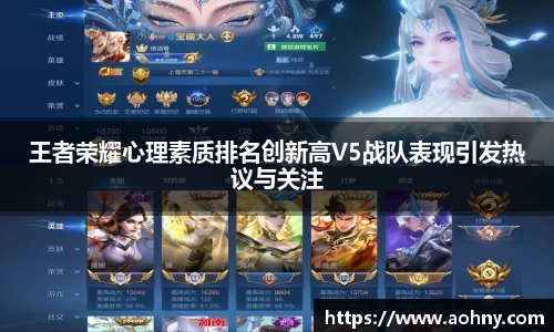 王者荣耀心理素质排名创新高V5战队表现引发热议与关注